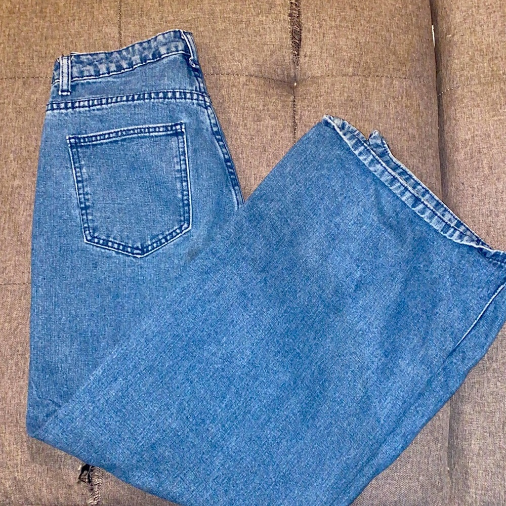 Flower design baggy jeans good condition